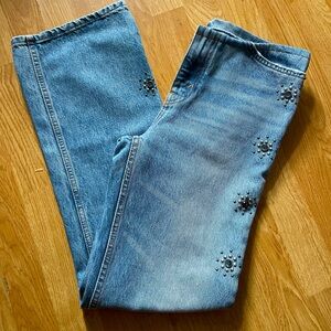 Re/done Low waist /no waist band embellished studded jeans